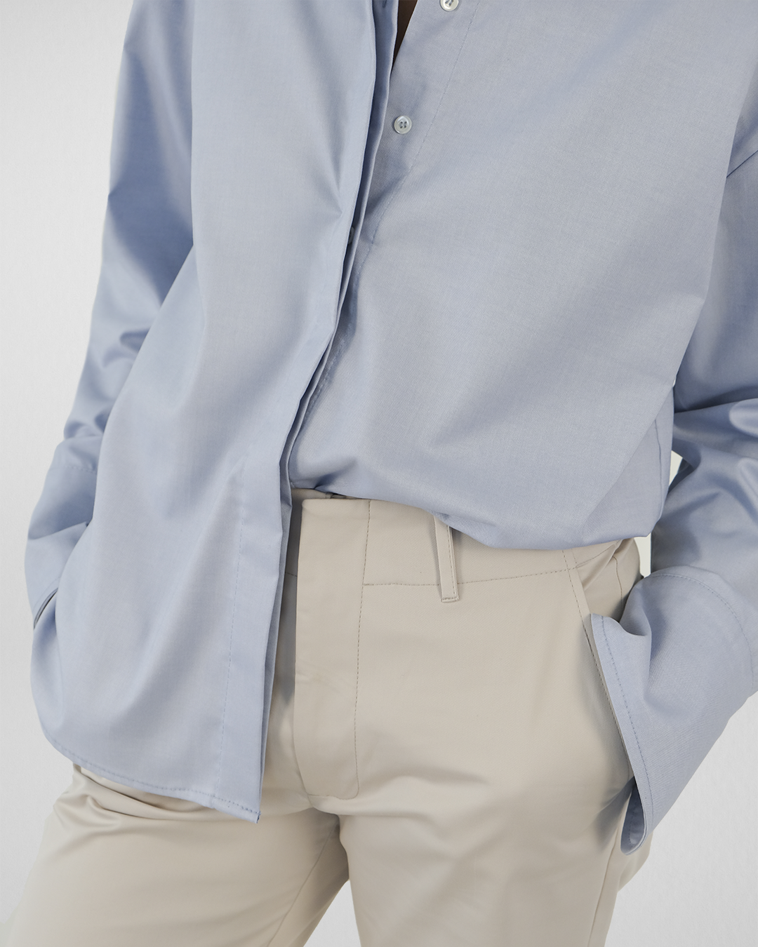 Canvas Straight Fit Pantolon, Açık Bej