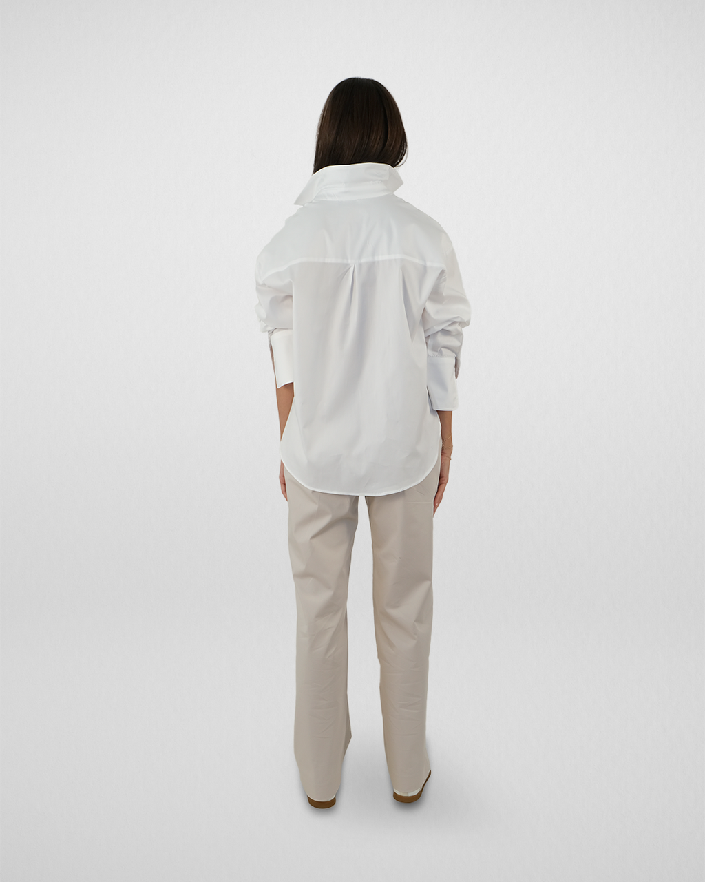 Canvas Straight Fit Pantolon, Açık Bej