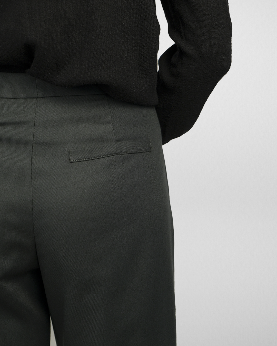 Pile Detaylı Palazzo Pantolon, Koyu Yeşil